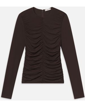 FRAME The Ruched Top - Black