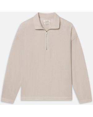 FRAME Half Zip Overshirt Jacket - White