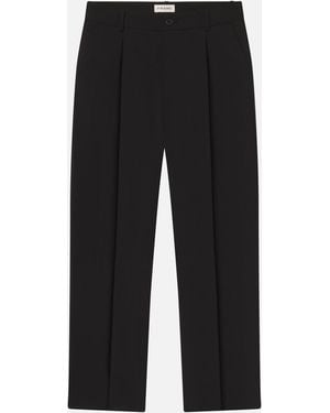 FRAME Tropical Wool Trouser - Black