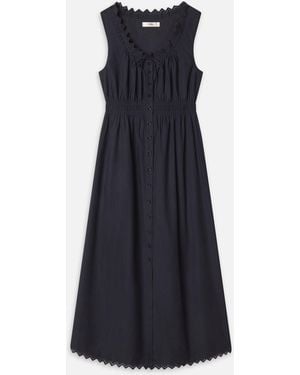 FRAME The Serene Midi Dress - Blue