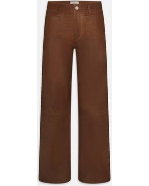 FRAME Le Slim Palazzo Modernist Pocket Leather - Brown