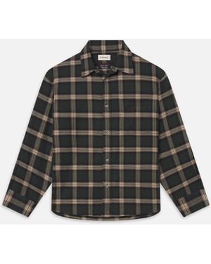 FRAME The Society Archive Vintage Plaid Shirt - Black