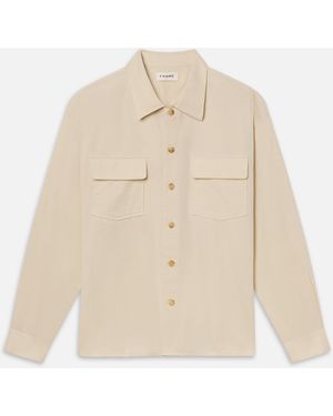 FRAME Double Pocket Overshirt - White