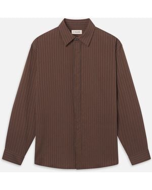 FRAME Relaxed Stripe Shirt - Brown