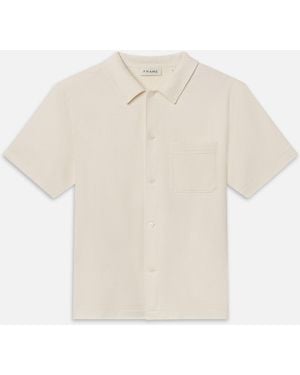 FRAME Jacquard Button Down Shirt - White