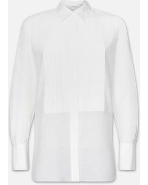 FRAME The Oversized Tuxedo Shirt - White