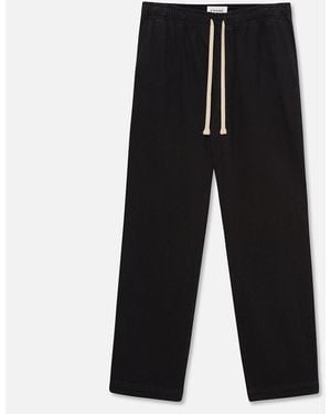 FRAME Textured Terry Travel Pant - Black