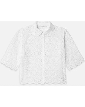 FRAME The Petal Eyelet Shirt - White