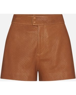 FRAME The Leather Boy Short - Brown