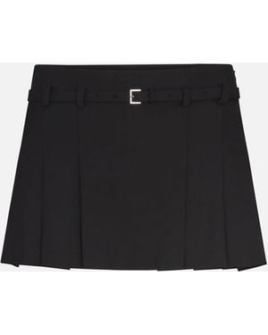 FRAME The Pleated Mini Skirt - Black