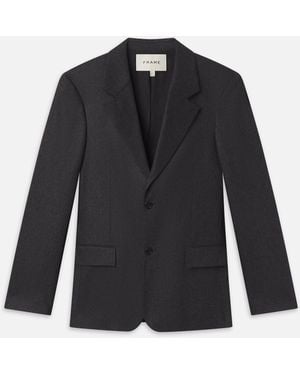 FRAME Single Breasted Blazer - Blue