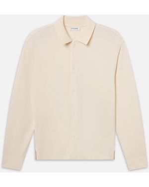 FRAME Button Down Pique Shirt - White