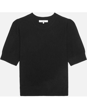 FRAME The Gathered Honeycomb Jumper - Black