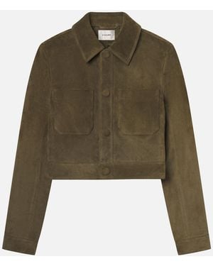 FRAME The Small Suede Jacket - Green