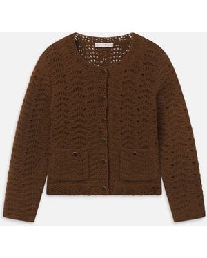 FRAME The Chevron Knit Cardi - Brown