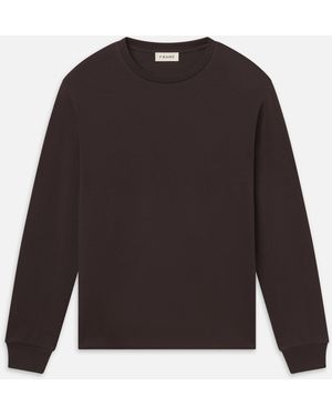 FRAME Duo Fold Long Sleeve Tee - Brown