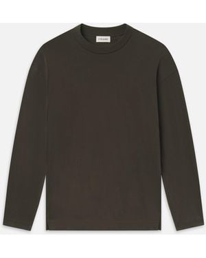 FRAME Light Cotton Long Sleeve Tee - Grey