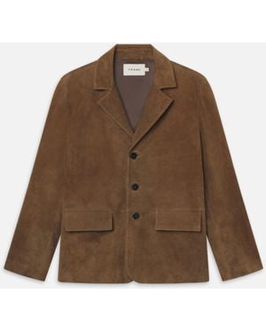 FRAME Suede Blazer - Brown