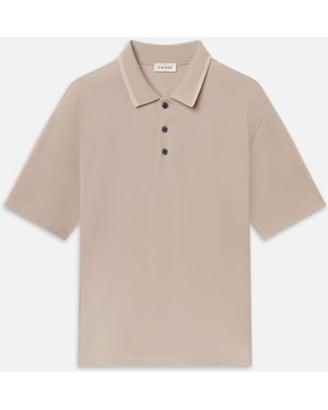 FRAME Light Pique Polo - Natural