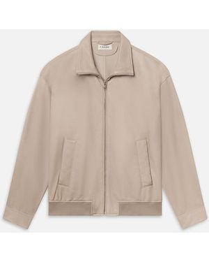 FRAME Leather Bomber Jacket - Natural