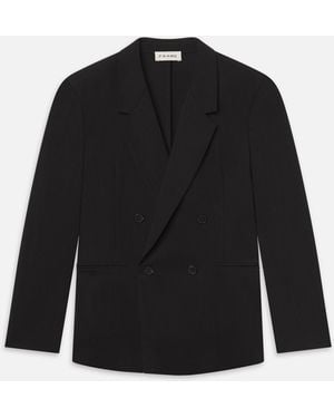 FRAME Tropical Wool Unlined Blazer - Black