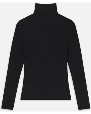 FRAME The Shadow Turtleneck - Black