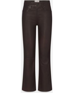 FRAME The Leather Reboot Crop - Black