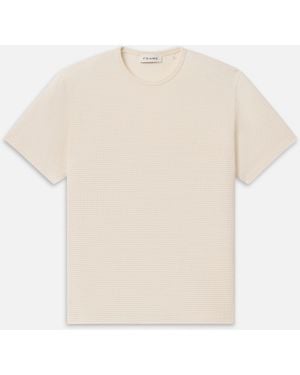 FRAME Jacquard Stripe Tee - White