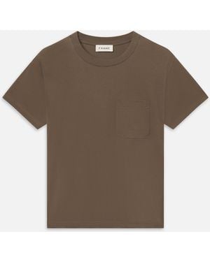FRAME Relaxed Pocket Tee - Brown