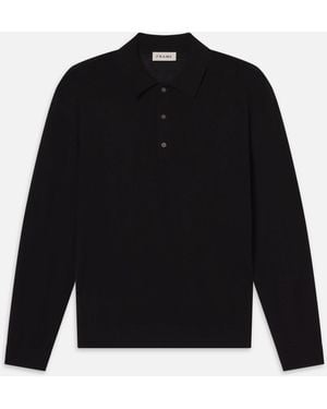 FRAME Superfine Polo Jumper - Black