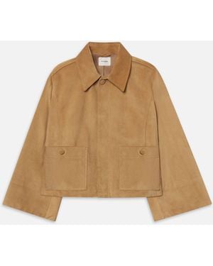 FRAME The Mini Suede Swing Jacket - Natural