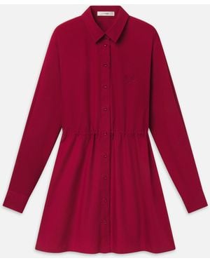 FRAME The Tennis Shirt Dress - Red
