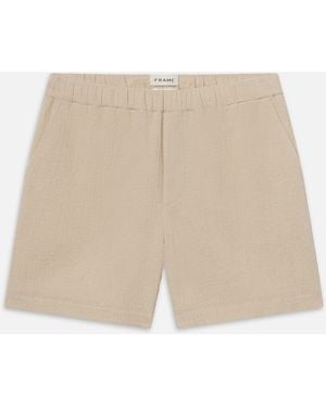 FRAME Open Weave Shorts - Natural