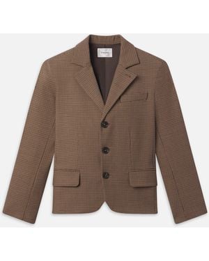 FRAME The Plaid Smart Blazer - Brown