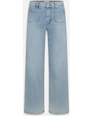 FRAME Le Slim Palazzo Modernist Pocket - Blue