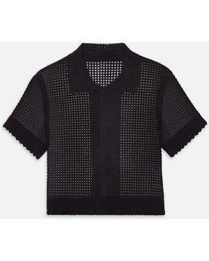 FRAME The Crochet Top - Black