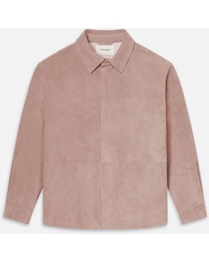 FRAME Suede Shirt - Pink