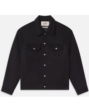FRAME Wool Trucker Jacket - Black