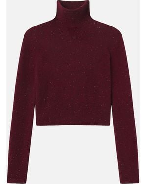 FRAME The Cashmere Fleck Turtleneck - Red
