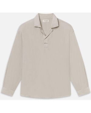 FRAME Linen Henley Shirt - White