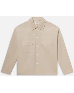 FRAME Double Pocket Over Shirt - White
