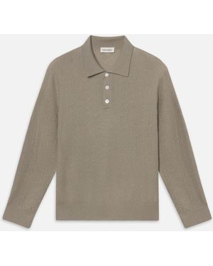 FRAME Long Sleeve Polo Jumper - Natural