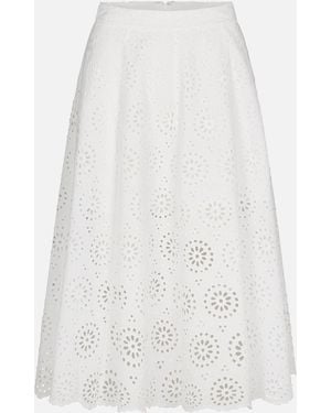 FRAME The Solstice Eyelet Skirt - White
