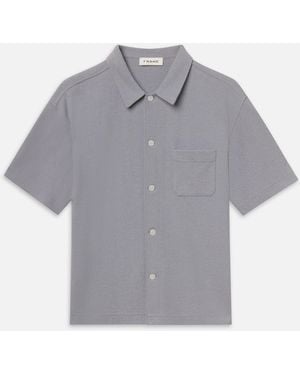 FRAME Textured Button Down Shirt - Grey