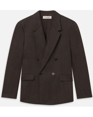 FRAME Double Breasted Blazer - Black