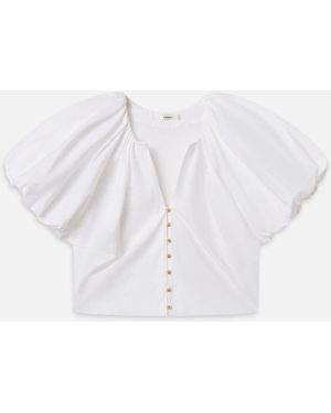 FRAME The Dramatic Sleeve Blouse - White