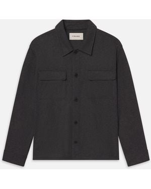 FRAME Wool Overshirt - Black