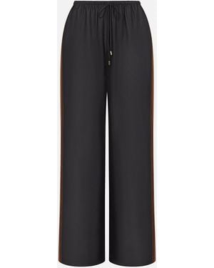 FRAME The Ritz Silk Varsity Pant - Black