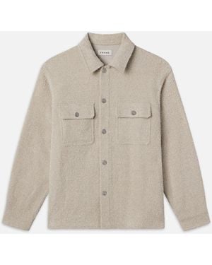FRAME Tweed Overshirt Jacket - White
