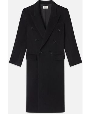 FRAME Double-breasted Tailored Coat - Black